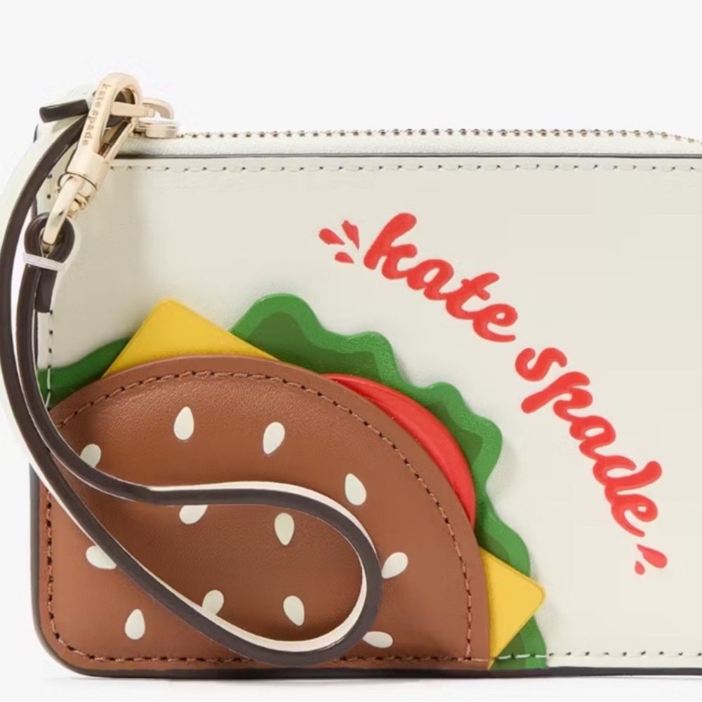 NWT KATE SPADE SNACK BAR BURGER CARD HOLDER WRISTLET - Picture 3 of 3